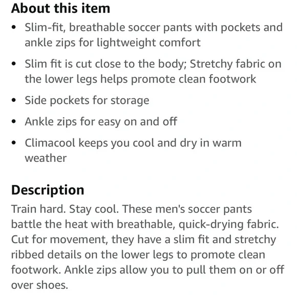 Adidas men’s Tiro 19 soccer pants size XL white/black - Picture 3 of 9